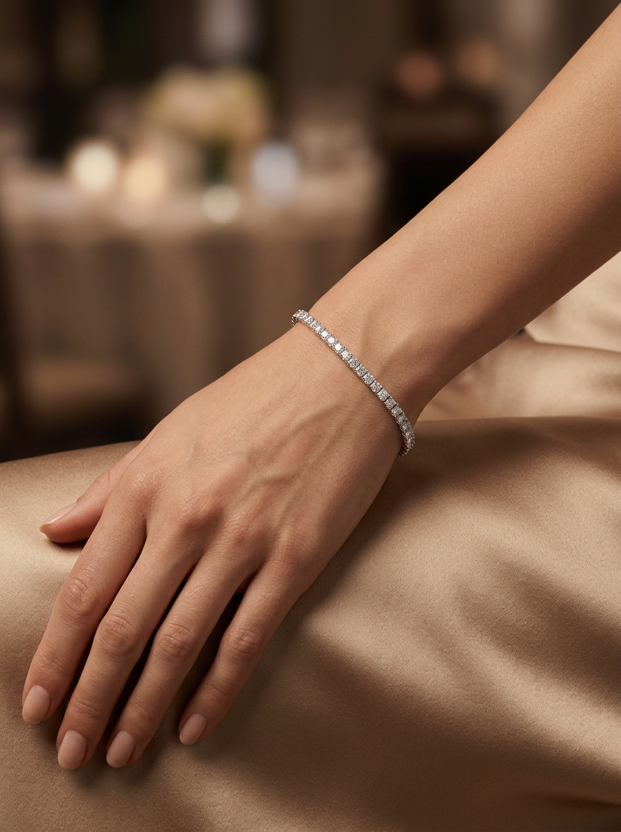 9.00tcw Round Diamond Tennis Bracelet