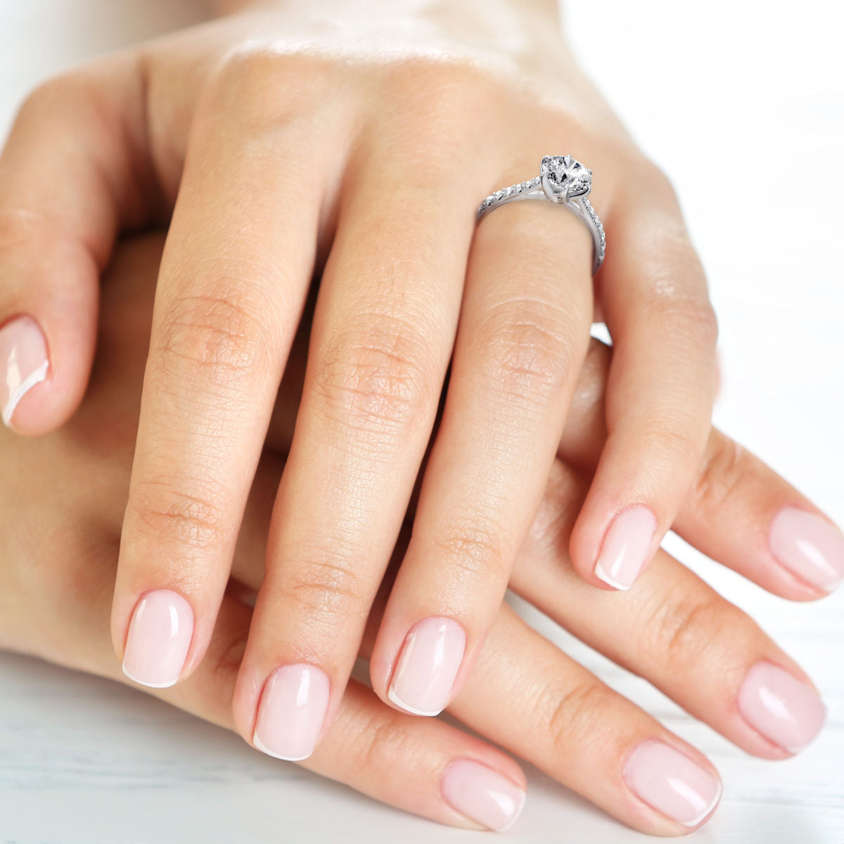 Ivy engagement ring in white gold