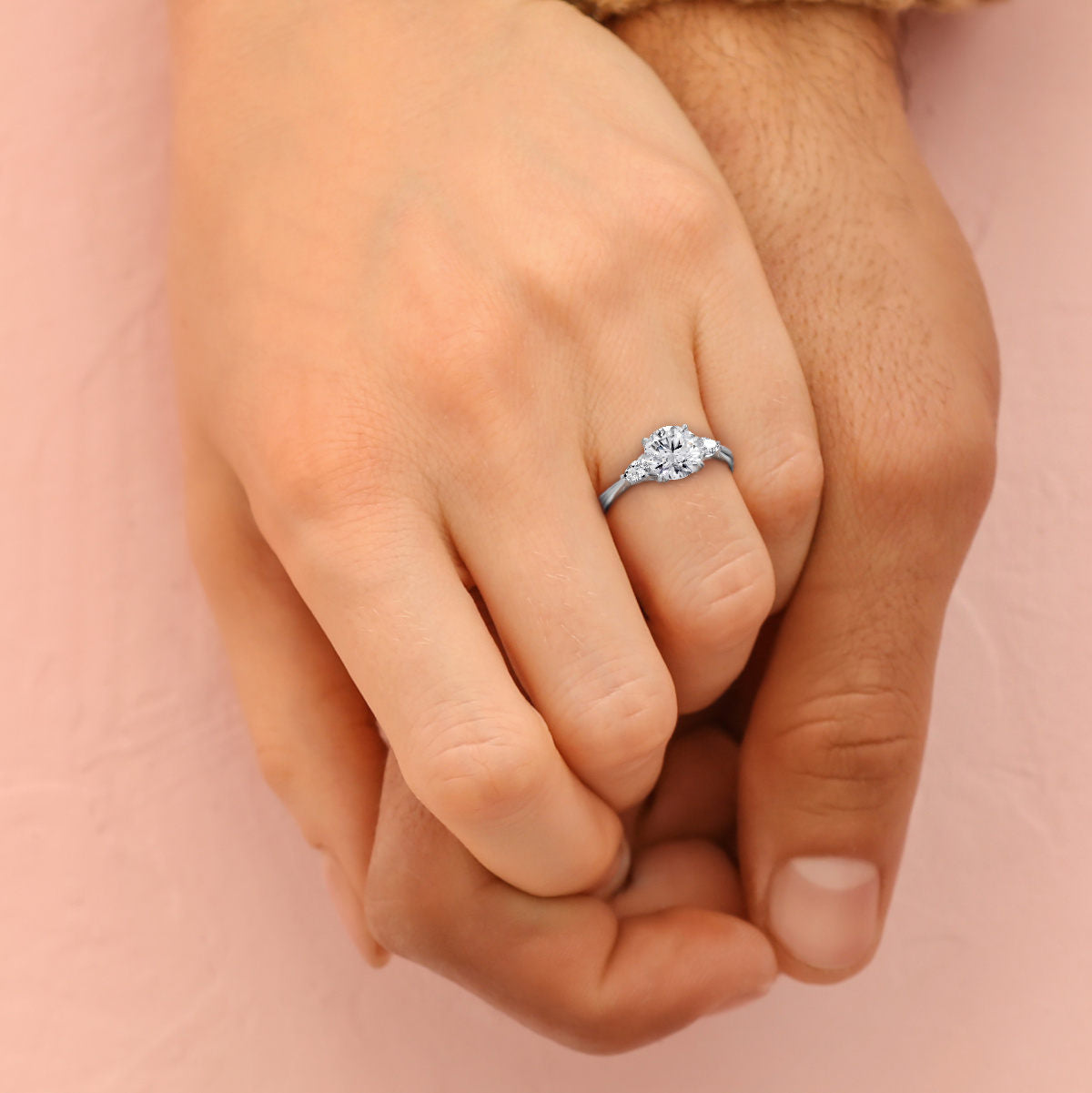 Elsa engagement ring in white gold