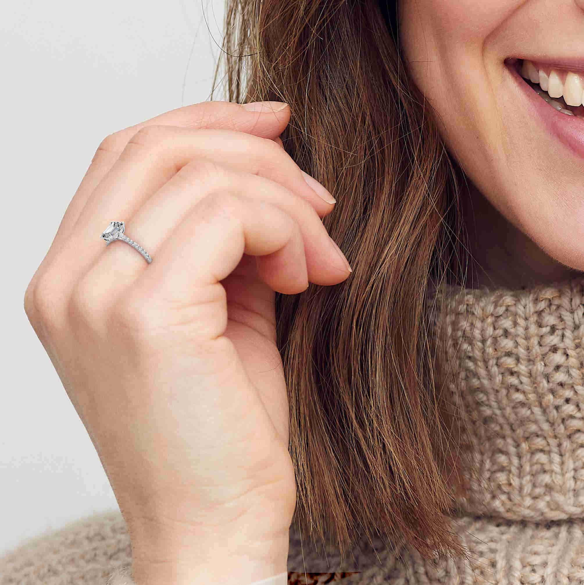 Arabella engagement ring in white gold