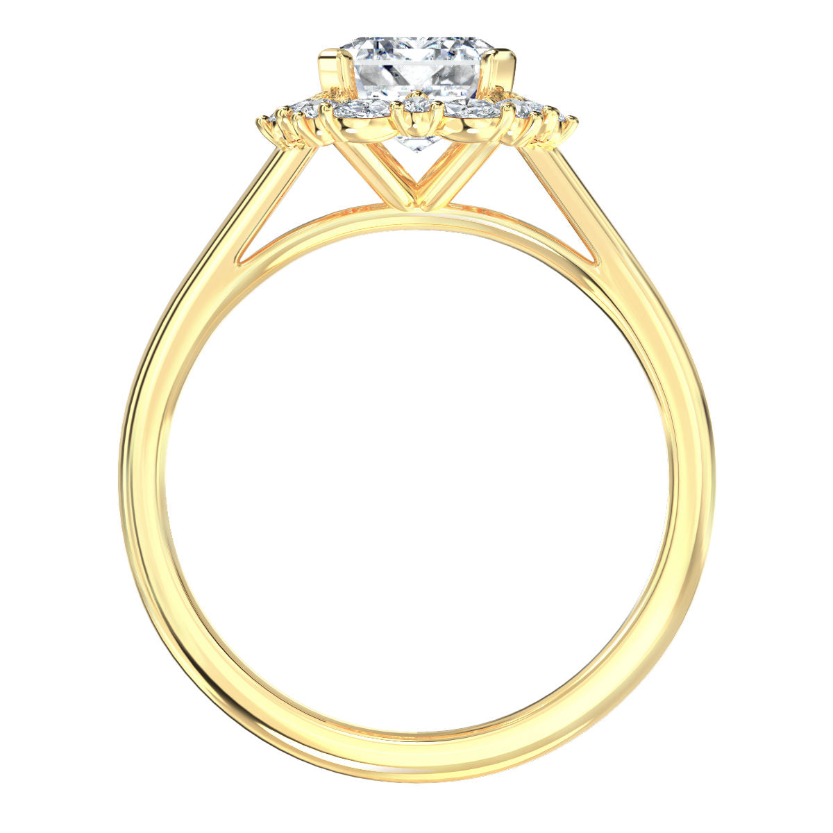 Janine engagement ring in yellow gold