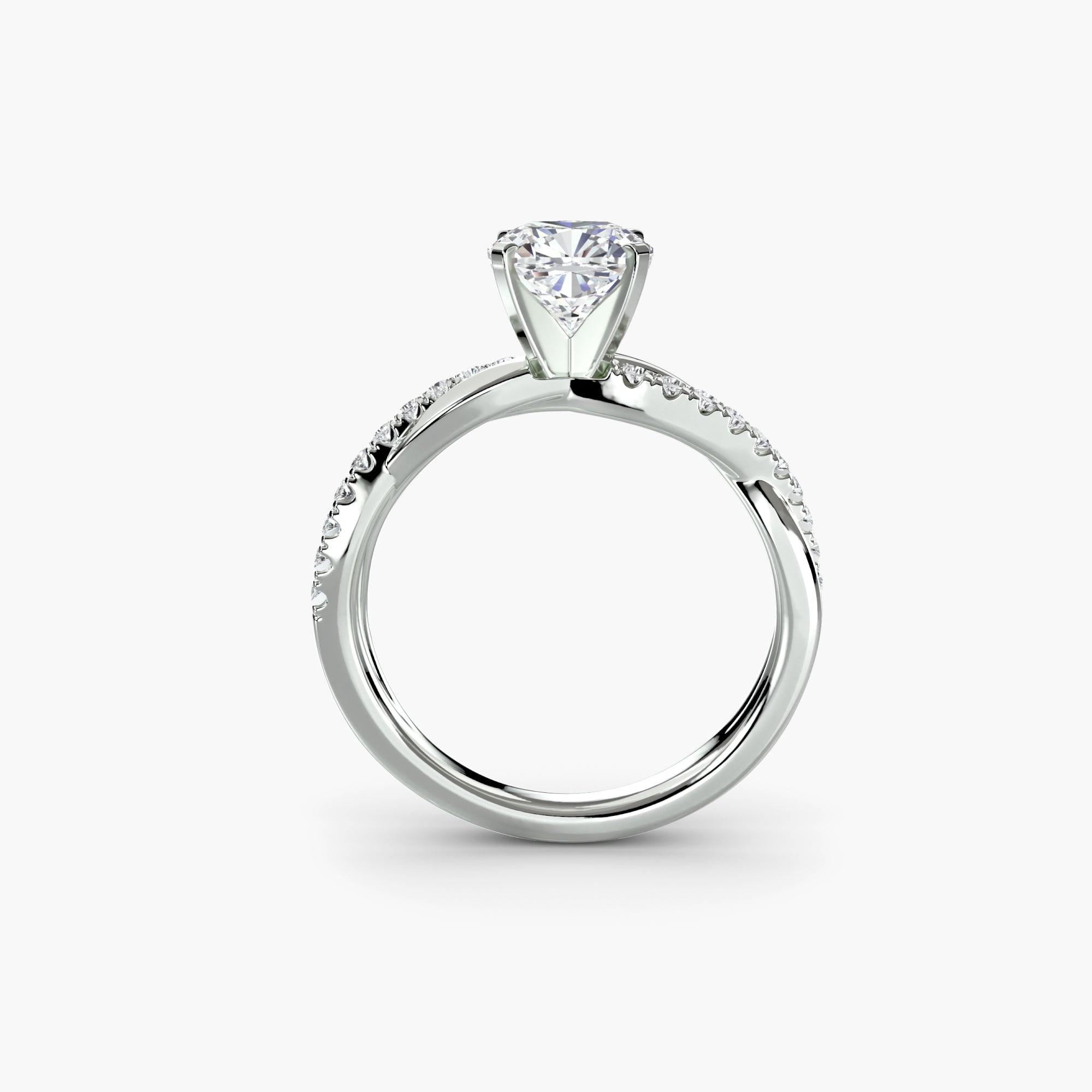 The Emerald Twist Pavé Ring
