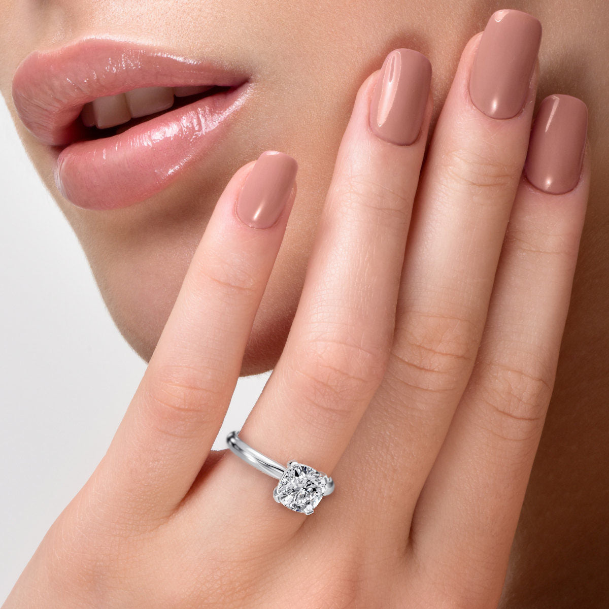 Andria engagement ring in white gold