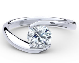 C018 Eleanor Swirl Engagement Ring